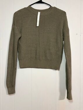 lululemon athletica Olive Green Crew Neck Knit Sweater